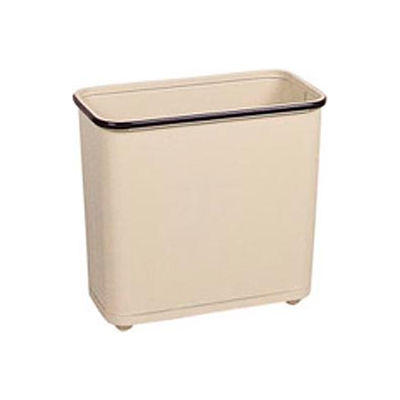 Rectangular Wastebasket, Almond, 30 Quart, 17"W X 15"H X 8"D - Pkg Qty 3