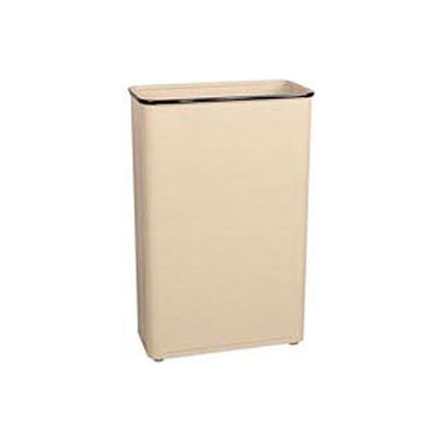 Tall Rectangular Trash Container, Almond,96 Quart, 21"W X 30"H X 11"D - Pkg Qty 3