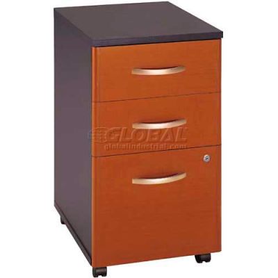 Bush Furniture Three Drawer File Cabinet (Unassembled) - Auburn Maple - Series C