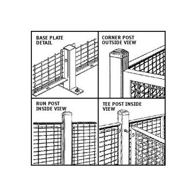 WireCrafters® RapidWire#8482; Run Post, 10' 6"H