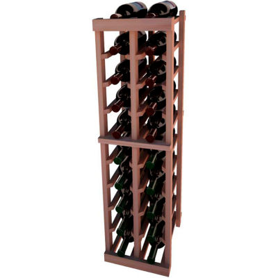 Individual Bottle Wine Rack - 2 Columns, 4 ft high - Mahogany, All-Heart Redwood