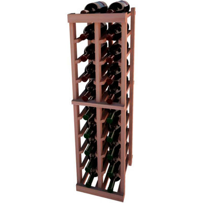 Individual Bottle Wine Rack - 2 Columns, 4 ft high - Unstained All-Heart Redwood