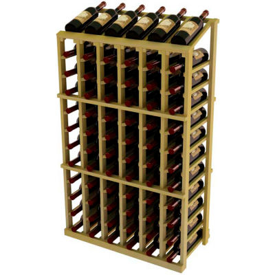 Vintner Commercial 6 Column Merchandiser W/Individual Bottle Rails - Pine, Black