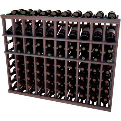 Individual Bottle Wine Rack - 10 Columns, 4 ft high - Light, Mahogany
