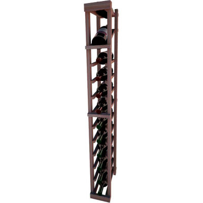 Individual Bottle Wine Rack - 1 Column W/Top Display, 4 ft high - Black, Mahogany