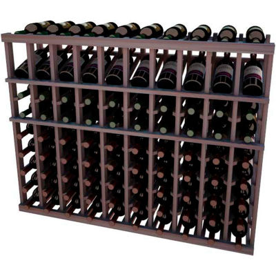 Individual Bottle Wine Rack - 10 Columns, 4 ft high - Unstained Mahogany