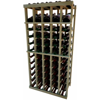 Individual Bottle Wine Rack - 5 Column W/Top Display, 4 ft high - Mahogany, Redwood