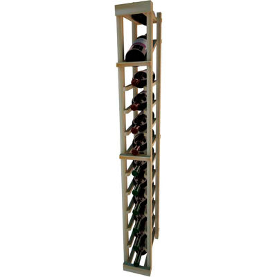 Individual Bottle Wine Rack - 1 Column W/Top Display, 4 ft high - Black, Redwood