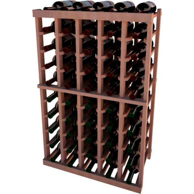 Individual Bottle Wine Rack - 5 Columns, 3 ft high - Mahogany, All-Heart Redwood