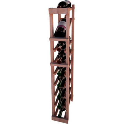 Individual Bottle Wine Rack - 1 Column W/Top Display, 3 ft high - Light, All-Heart Redwood