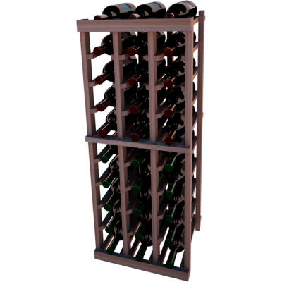 Individual Bottle Wine Rack - 3 Columns, 3 ft high - Mahogany, Mahogany