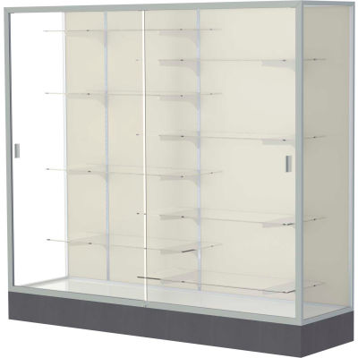 Colossus Floor Case, Plaque Back, Satin Frame, 72"L x 66"H x 20"D
