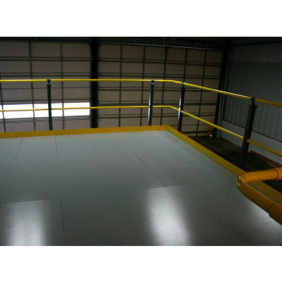 plate metal hand rail expanded linear foot per mezzanines wildeck kick globalindustrial stairs steel platforms storage
