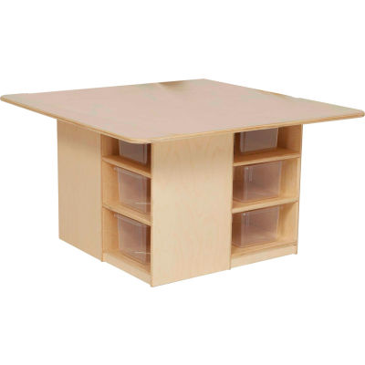 Wood Designs™ Cubby Table with Twelve Clear Trays