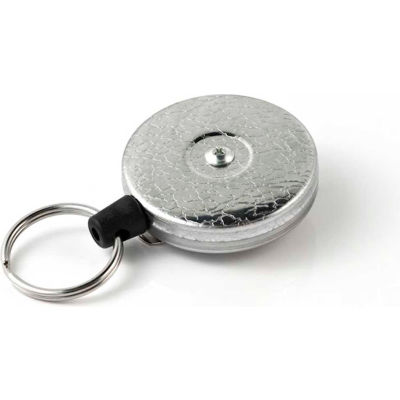 KEY-BAK #485-HDK Retractable Key Reel with 48" Kevlar Cord Chrome Front Steel Belt Clip