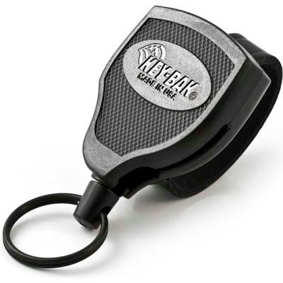 KEY-BAK #SUPER48 S48-LEK Locking Retractable Key Reel 48" Kevlar Cord Polycarbonate Case Belt Loop