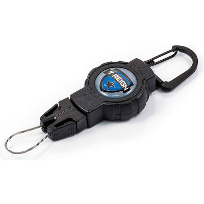 T-Reign Fishing Retractable Gear Tether 0TRG-311 - Small 24"Extention Black Carabiner