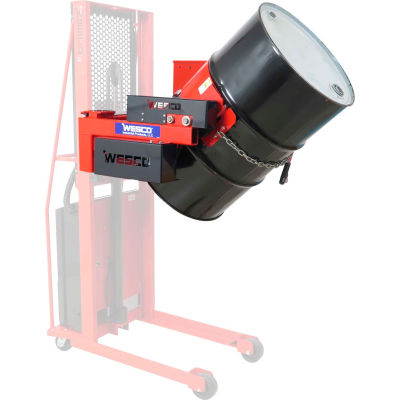 Wesco® Power Drum Rotator Attachment for Counterbalance and Fork Stackers 800 Lb. Capacity
