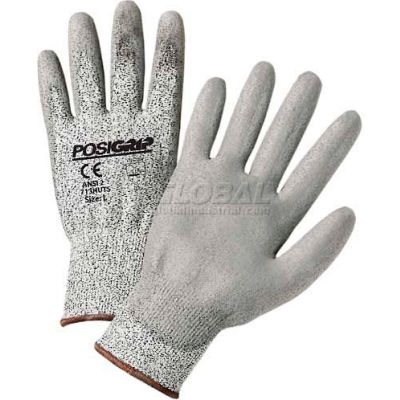Touch Screen Gray PU Palm Coated Speckle Gray HPPE Gloves, XL - Pkg Qty 12