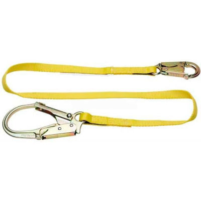 Werner® C111206 Positioning Lanyard, 6'L, Snaphook W/ rebar Hooks
