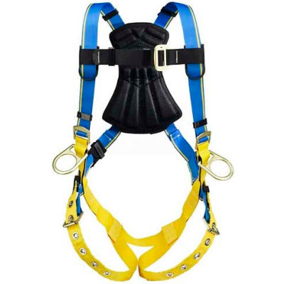 Werner® H232005 Blue Armor Positioning Harness, Tongue Buckle Legs, XXL