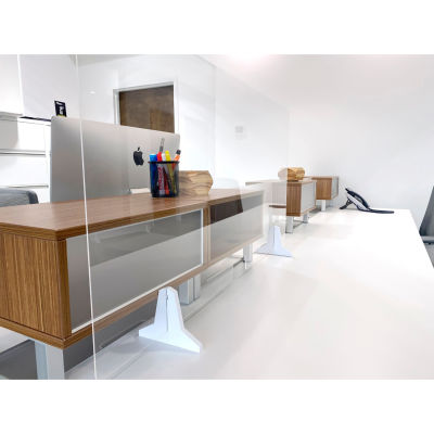 Desktop Acrylic Freestanding Partitions - 22"W x 32"H - 4/Pack
