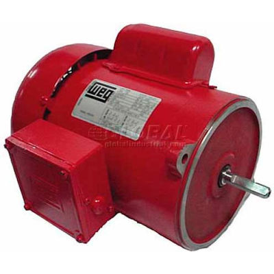 WEG Farm Duty Motor, 00118ES1RADD56N, 1 HP, 1800 RPM, 115/230 Volts, TEFC, 1 PH
