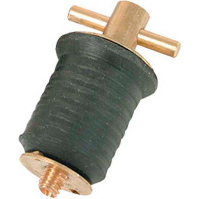 Whitecap 1" Screw Type Bailer Plug, Brass - S-290