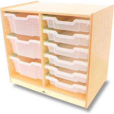 Whitney Brothers Clear Tray Double Storage Cabinet