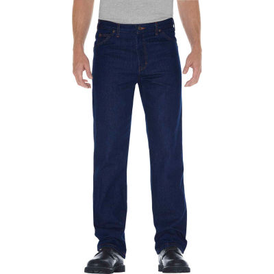 Dickies® Men's Industrial Regular Fit Denim Jeans, 42x30 Rinsed Indigo ...