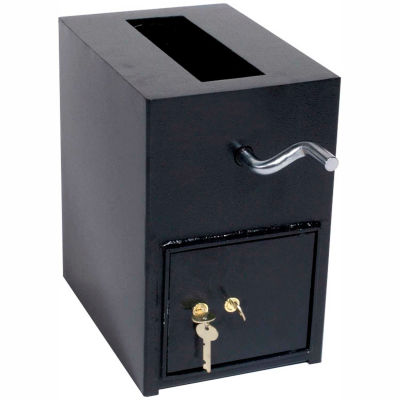 Wilson Safe Depository Safe RH13K Dual Key Lock - 14-1/4"W x 8-1/4"D x 13"H, Black