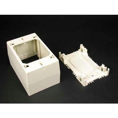 Wiremold 2344 1-Gang Extra Deep Device Box, Ivory, 4-3/4"L