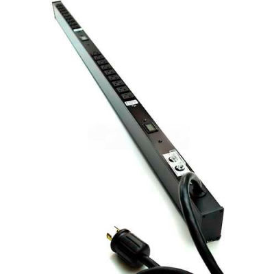 Wiremold 3B53B2-1-AM Power Distribution Unit, 100 to 127V, 20A, 54"L, 18 Outlets