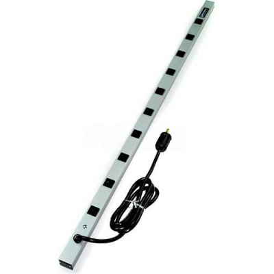 Wiremold CabinetMATE Power Strip, 10 Outlets, 15A, 6' Cord