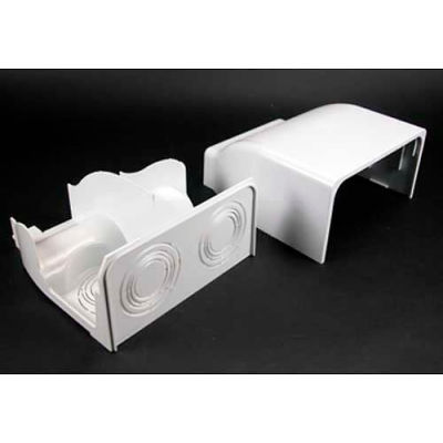 Wiremold 5410DFO 2" FiberReady Divided Entrance End, Ivory, 7-1/2"L