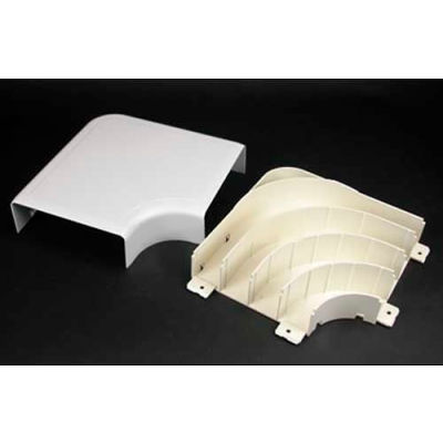 Wiremold 5411FO 2" FiberReady Flat Elbow, Ivory, 7-25/32"L