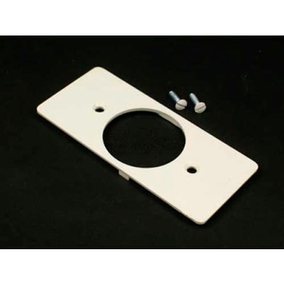 Wiremold 5507t1-Wh Single Receptacle, 1-3/5" Dia. Hole Faceplate, White