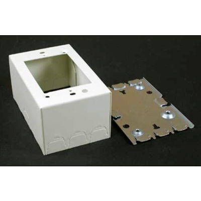 Wiremold 5744wh 1-Gang Extra Deep Switch & Receptacle Box, White, 4-5/8"L