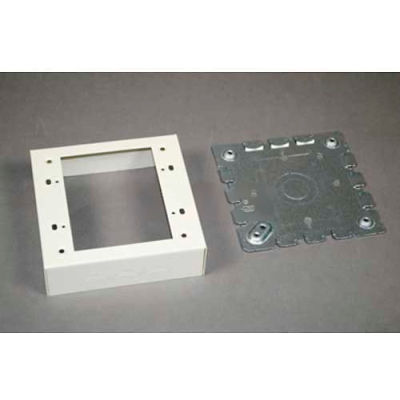 Wiremold 5747-2wh 2-Gang Shallow Switch & Receptacle Box, White, 4-3/4"L