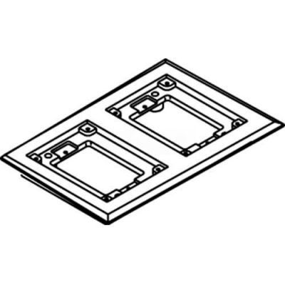 Wiremold 827c Floor Box 2-Gang Carpet Flange, Brass - Pkg Qty 5