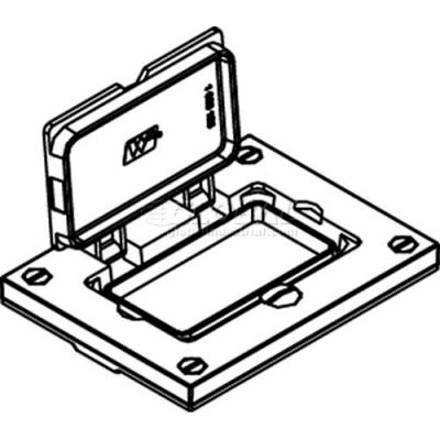 Wiremold 828prgfi-Blk Floor Box Gfi Rceptacle Cover, Black, Flip Lid - Pkg Qty 10