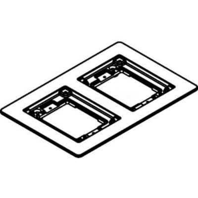 Wiremold 828tcal Floor Box 2-Gang Combination Carpet & Tile Flange, Aluminum