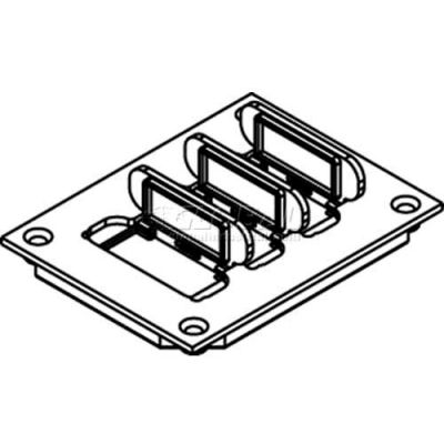 Wiremold 829pfl-Blk Floor Box Non-Metallic Flip Lid Cover W/6a Mini Adapter Bezels, Black - Pkg Qty 10
