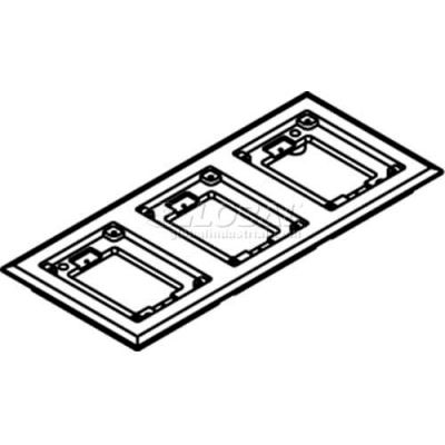 Wiremold 837c Floor Box 3-Gang Carpet Flange, Brass - Pkg Qty 5