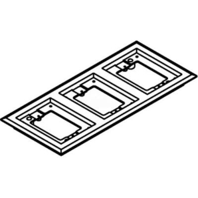 Wiremold 837pcc-Blk Floor Box 3-Gang Carpet Flange, Black - Pkg Qty 10