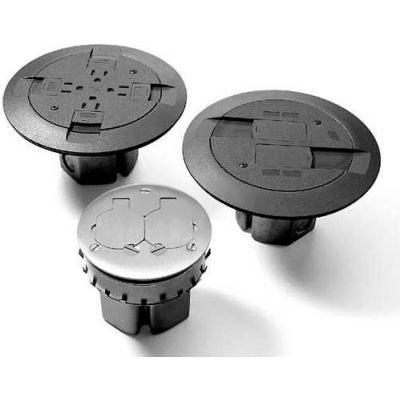 Wiremold 861FFTCAL Raised Floor/Wood Floor Box Assembly, Single Service Furniture Feed, Aluminum