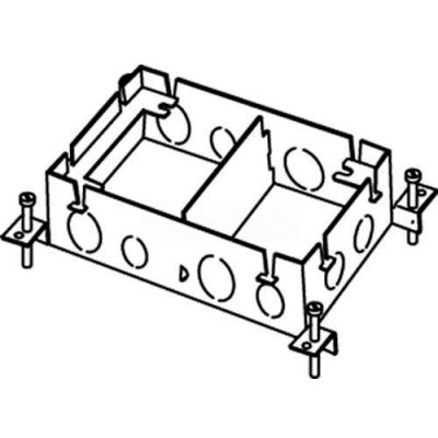 Wiremold 880M2 Floor Box 2-Gang Shallow Box, Fully Adjustable