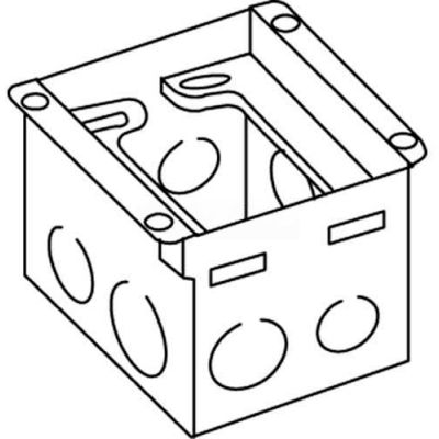 Wiremold 880W1 Floor Box 1-Gang Steel Box, For Wood Floors