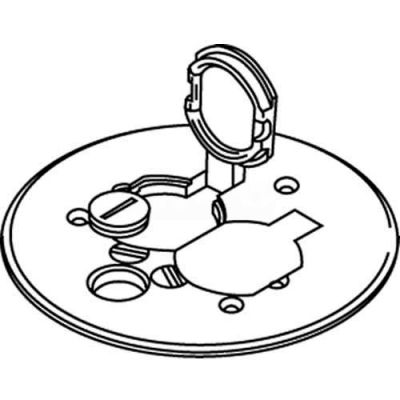 Wiremold 895dcc Floor Bx Comm Cvr. Plate, Data Opening, Dplx Flip Lid For Carpet, Brass - Pkg Qty 8