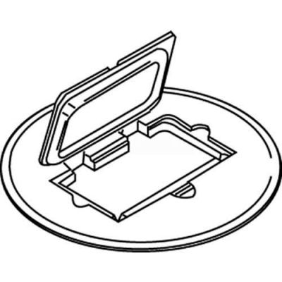 Wiremold 895gfi Floor Box Gfi Receptacle Cover, Brass, For Carpet - Pkg Qty 8